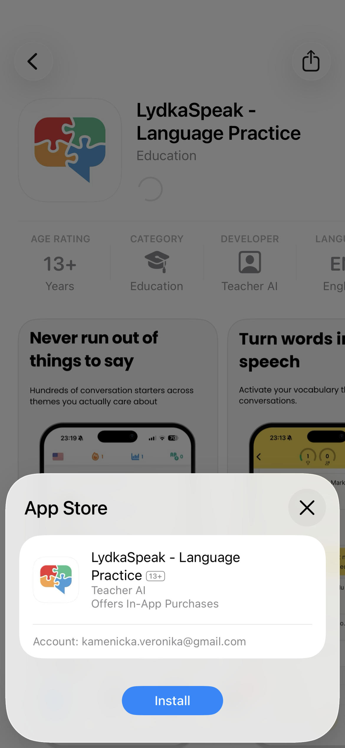 App Store — LydkaSpeak — Get